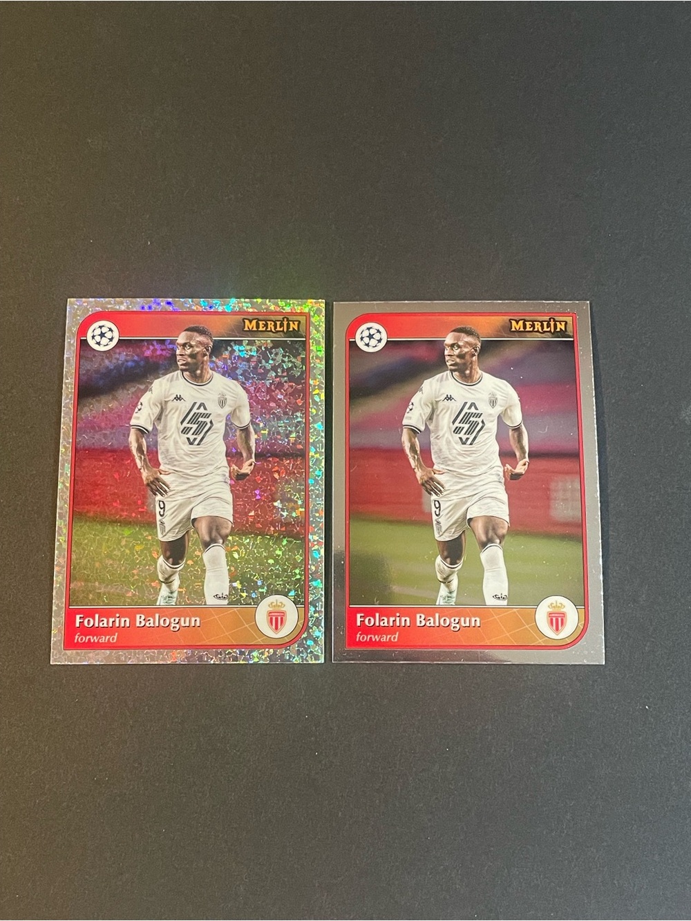 Topps 2025 Merlin UEFA Soccer Folarin Balogun AS Monaco #169 Mini Diamond & Base